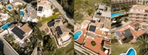 drone photos of solar rooftop installations